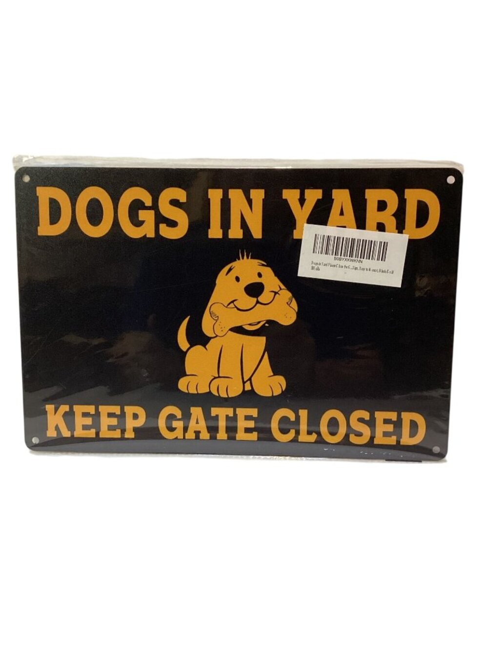 Dogs In Yard 12X8 Golden Era Retro Distressed Tin Sign Mult Color NEW